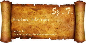 Szalma Tünde névjegykártya